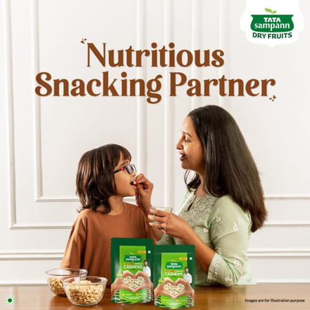Tata Sampann 100% Pure Premium Cashews Whole 500g
