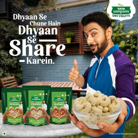 Tata Sampann 100% Pure Premium Cashews Whole 500g