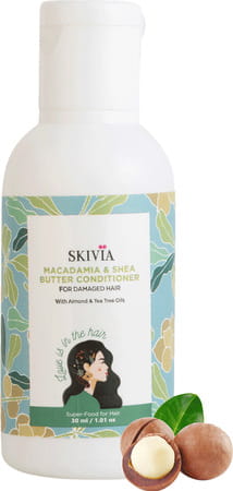 Skivia Macadamia & Shea Butter Conditioner With Almond -Treats Dry Hair (30 Ml)