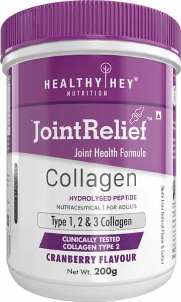 Healthyhey Nutrition Jointrelief Collagen Peptide Type 1 2 & 3 - 200G Cranberry