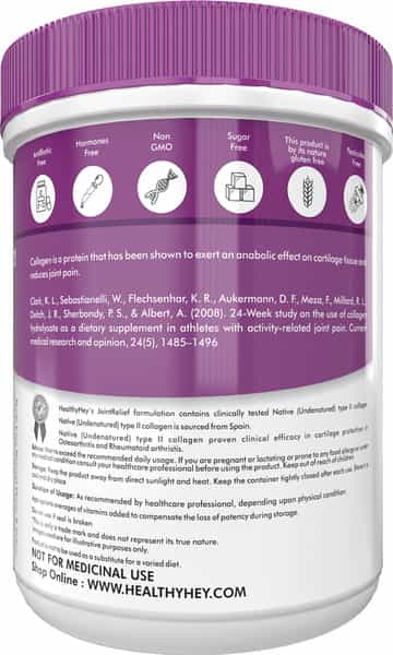 Healthyhey Nutrition Jointrelief Collagen Peptide Type 1 2 & 3 - 200G Cranberry