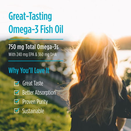 Nordic Naturals Arctic Cod Liver Oil 750 Mg Omega 3 Fish Oil Epa & Dha Lemon Flavor 90 Softgels