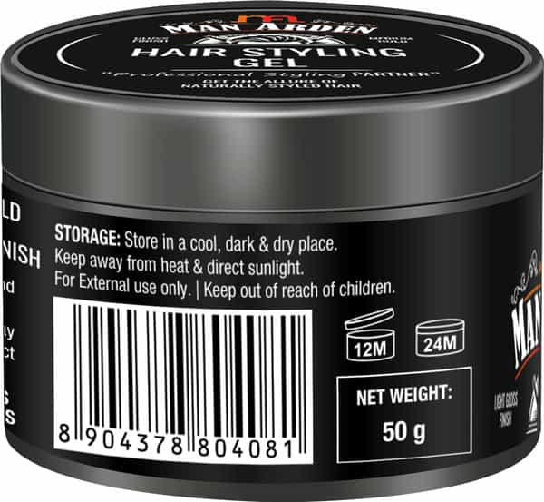 Man Arden Hair Styling Gel Professional Styling For Gloss Finish Medium Hold Easy Wash Off 50Gm
