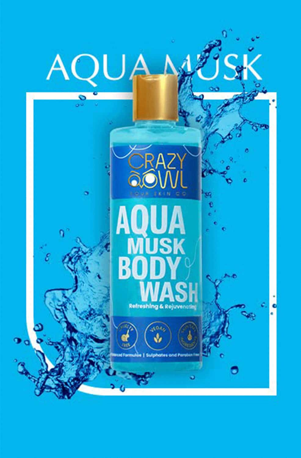 Buy CRAZY OWL AQUA MUSK BODY WASH REFRESHING & REJUVINATING Online