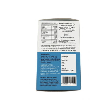 The Snack Company Chocolate Sea Salt Cookies - 210Gm