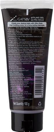 Gatsby Styling Gel Ultra Hold 100Gm