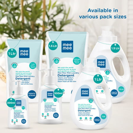 Mee Mee Baby Liquid Detergent | Ph Balanced | Free From Harsh Chemicals | 1l