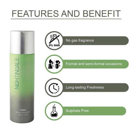 Ajmal 2 Nightingale For Men & Women & 1 Sacrifice Ii For Him For Men Deo Each 200Ml Combo Pack Of 3