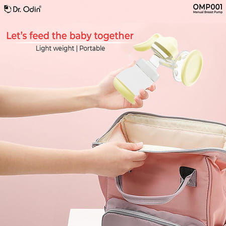 Dr. Odin Omp001 Manual Breast Pump - Portable| Bpa-Free| Ergonomic Design With Soft Silicone Cushion