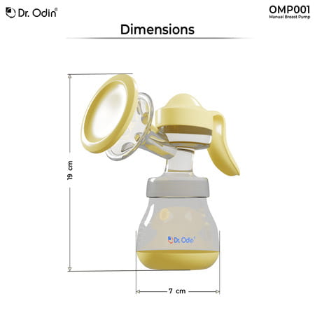 Dr. Odin Omp001 Manual Breast Pump - Portable| Bpa-Free| Ergonomic Design With Soft Silicone Cushion