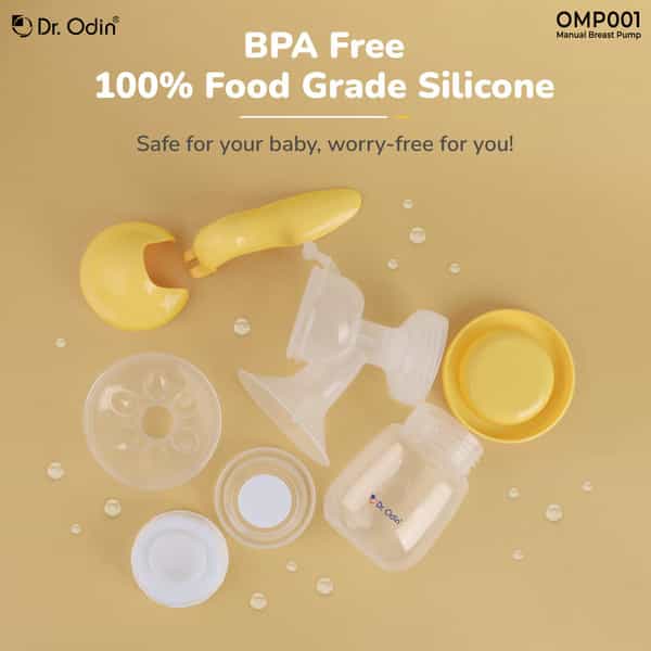 Dr. Odin Omp001 Manual Breast Pump - Portable| Bpa-Free| Ergonomic Design With Soft Silicone Cushion