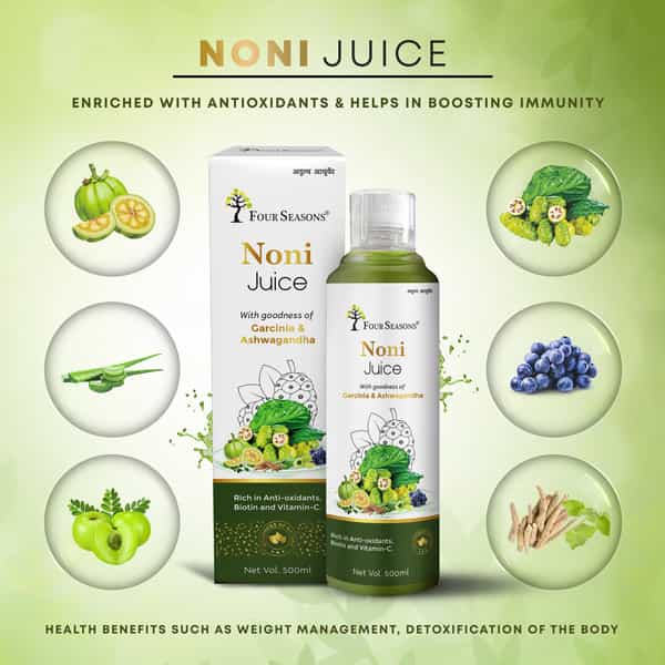 Four Seasons Noni Juice 500Ml - Goodness Of Garcinia & Ashwagandha | Immunity Booster