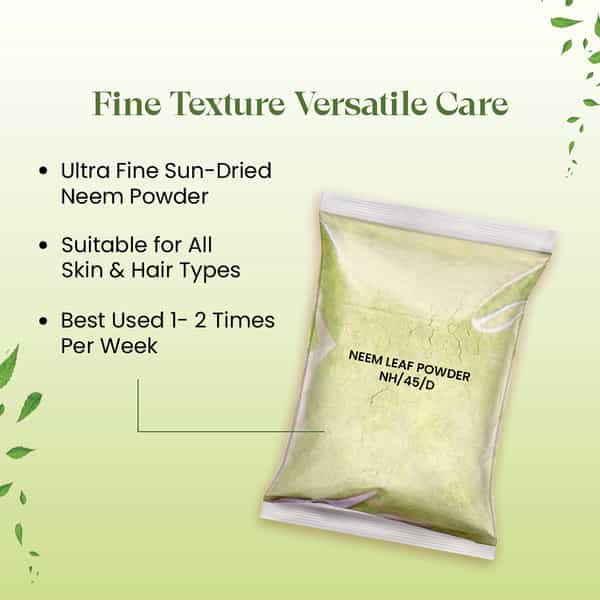 Raw Tatva Neem Powder For Acne Care| Skin Purification & Scalp Health | All Skin & Hair Types | 200G