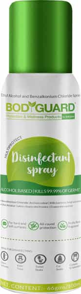 Bodyguard Multipurpose Alcohol Based Disinfectant Sanitizer Spray - Kills 99.9% Of Germs - 100Ml