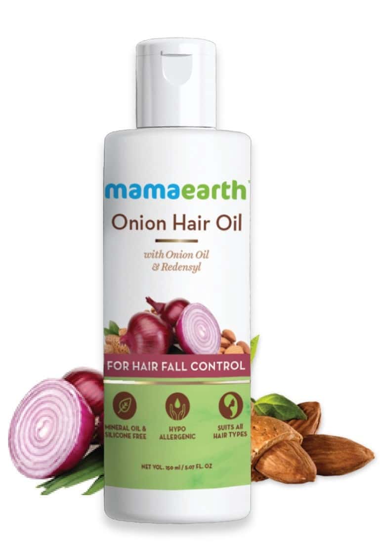 Buy Mamaearth Onion Oil For Hair Regrowth & Hair Fall Control With