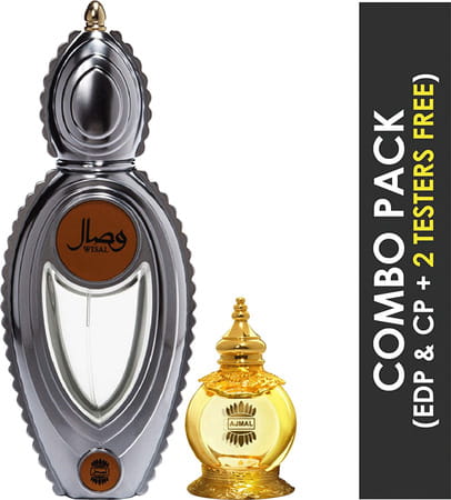 Ajmal Wisal Edp 50ml Perfume For Women And Mukhallat Al Wafa Cp Attar 12ml For Unisex