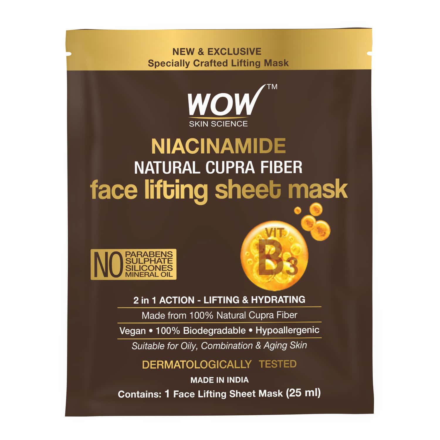 Buy WOW SKIN SCIENCE HIMALAYAN ROSE CUPRA FACE LIFTING MASK SHEET 25 ML