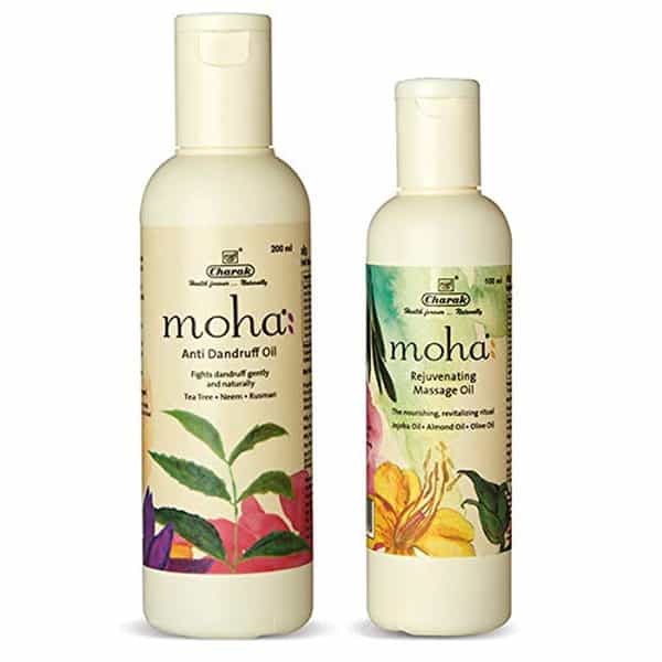 Moha Anti Dandruff Oil 200 Ml + Moha Rejuvenating Massage Oil 100 Ml