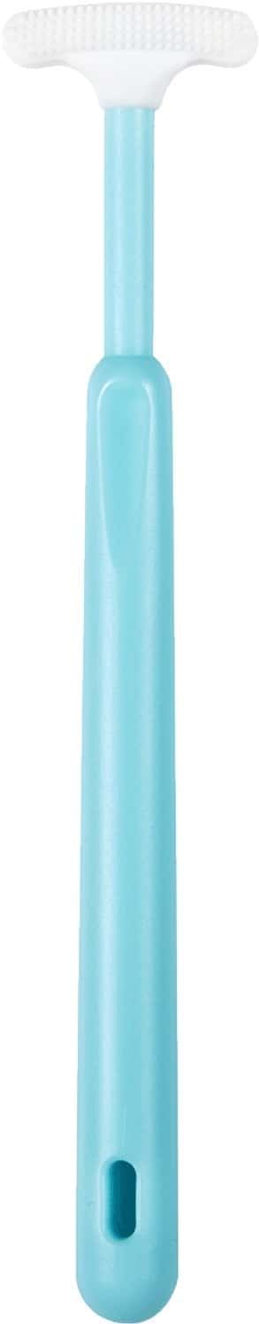 Buddsbuddy Bpa Free T-Shape Kids Tongue Cleaner With Non Slip Thumb Grip Blue