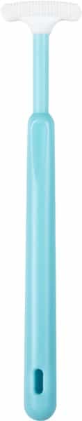 Buddsbuddy Bpa Free T-Shape Kids Tongue Cleaner With Non Slip Thumb Grip Blue