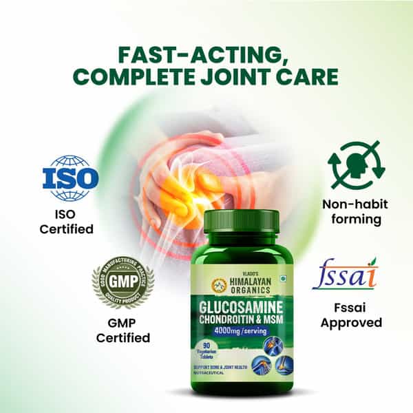 Vlado's Himalayan Organics Glucosamine Chondroitin Msm With Boswellia - 90 Tablets