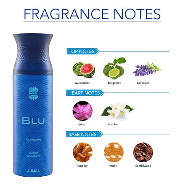 Maryaj Direction East Edp Spicy 100Ml For Men And Ajmal Blu Homme Deodorant 200Ml For Men