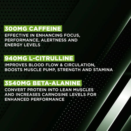 Dr. Morepen Muscle Food Pre Workout For Strength & Energy Pineapple - 250g