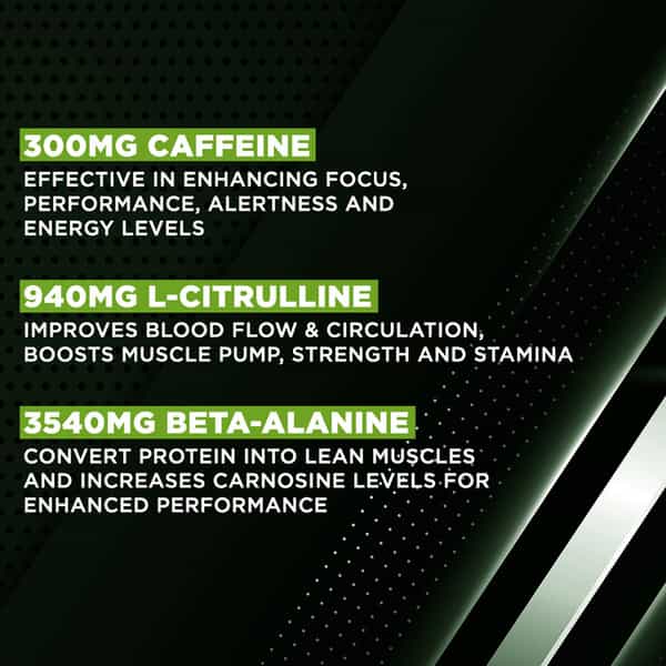 Dr. Morepen Muscle Food Pre Workout For Strength & Energy Pineapple - 250G