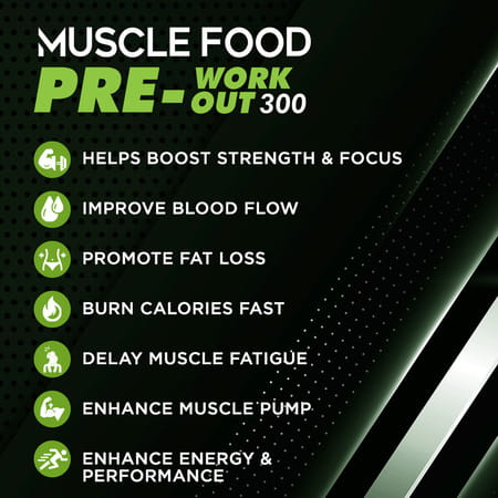 Dr. Morepen Muscle Food Pre Workout For Strength & Energy Pineapple - 250g