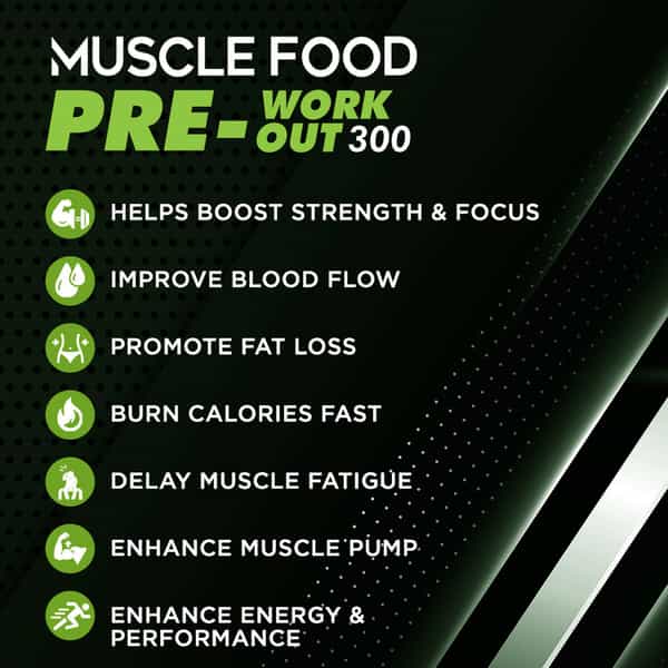 Dr. Morepen Muscle Food Pre Workout For Strength & Energy Pineapple - 250G