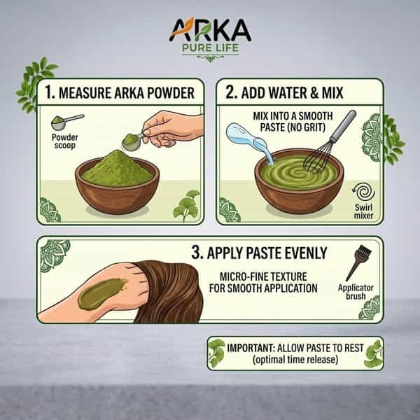 Arka Pure Life 100% Natural Henna Powder For Hair (200G)