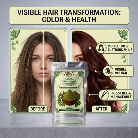 Arka Pure Life 100% Natural Henna Powder For Hair (200G)