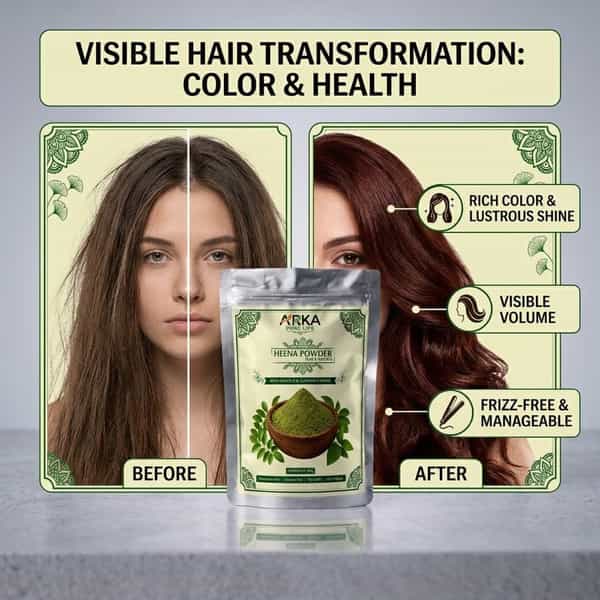 Arka Pure Life 100% Natural Henna Powder For Hair (200G)