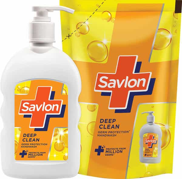 Savlon Deep Clean Germ Protection Liquid Handwash 200Ml Pump + 175Ml Refill