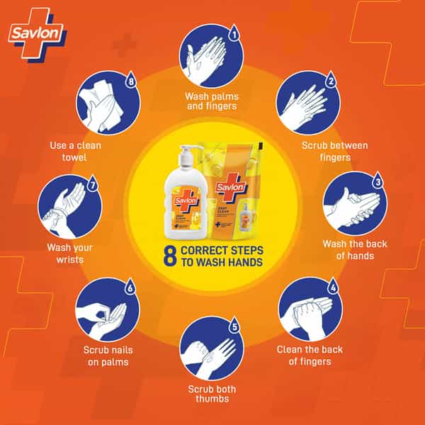 Savlon Deep Clean Germ Protection Liquid Handwash 200Ml Pump + 175Ml Refill