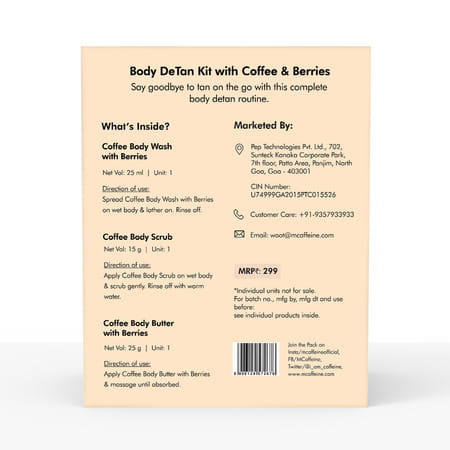 Mcaffeine Miniature Coffee Body De Tan Kit
