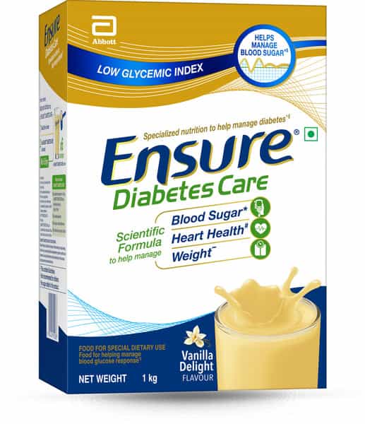 Buy ENSURE DIABETES CARE VANILLA POWDER REFILL 1 KG Online & Get Upto
