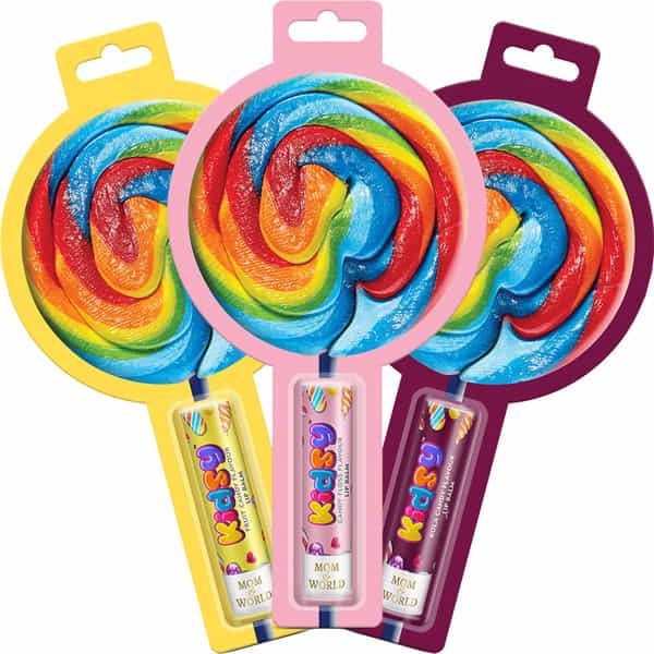 Mom & World Kidsy Natural Fruit Candy Lip Balm + Kidsy Kidsy Natural Kola Flavor Lip Balm 13.5 G