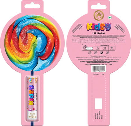 Mom & World Kidsy Natural Fruit Candy Lip Balm + Kidsy Kidsy Natural Kola Flavor Lip Balm 13.5 G