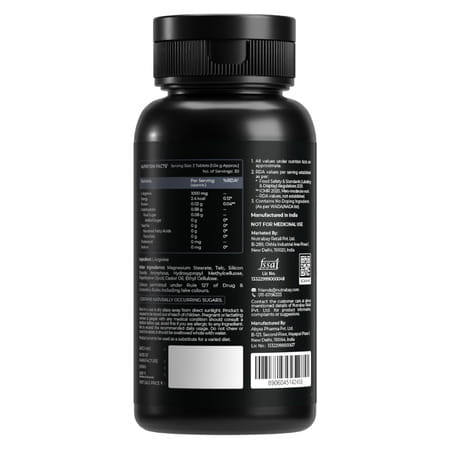 Nutrabay Pro L-Arginine Tablets | Improve Endurance | Promote Muscle Pump | 1000mg - 60 Veg Tablets