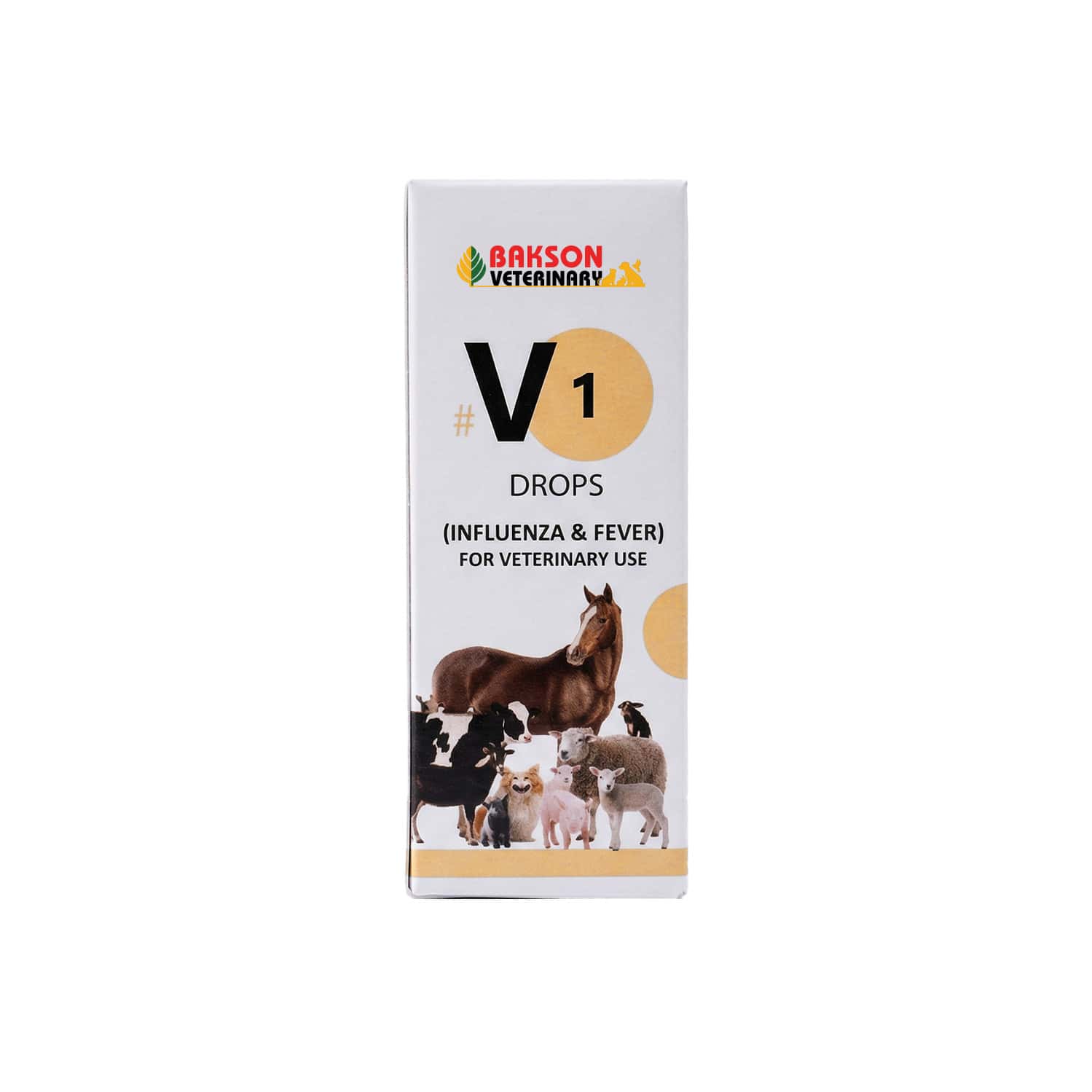 Bakson Veterinary V1 Drops | Influenza & Fever | For Veterinary Use | 30 Ml