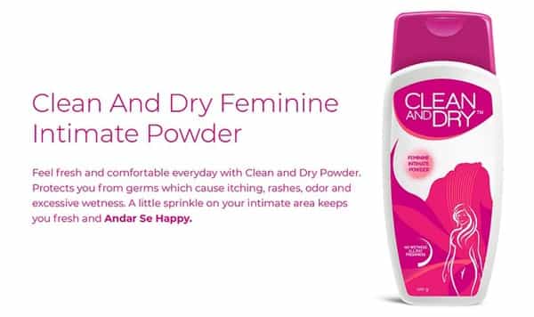 Clean And Dry Powder For Intimate Care - 100Grm