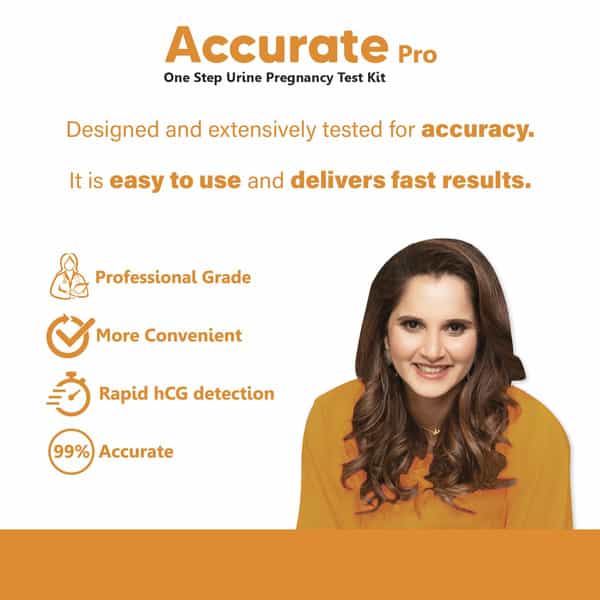 Accurate Pro One Step Urine Hcg Pregnancy Test Kit (Pack Of 3 Strips)