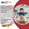 Bon Dk 60k Vitamin D3 Capsule|20 Capsule(Pack Of 5) Men & Women (5 X 4 Capsules)
