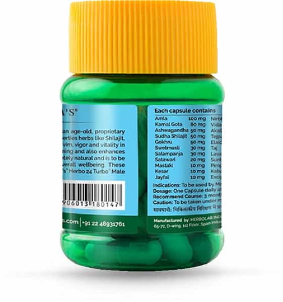 Dr. Vaidya's Ayurvedic Male Wellness Pack | Buy 2 Herbo24turbo & Get 1 Shilajit Oil Free
