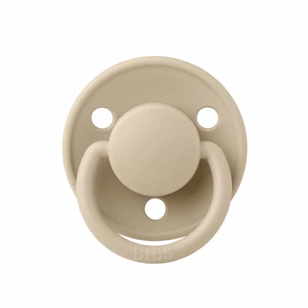 Bibs De Lux 2 Pack Silicone Onesize Vanilla/Peach - 0-3 Years