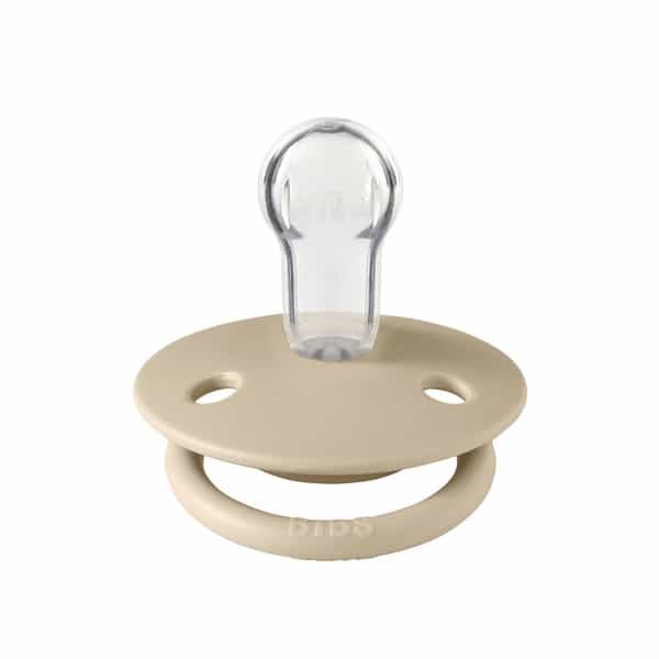 Bibs De Lux 2 Pack Silicone Onesize Vanilla/Peach - 0-3 Years