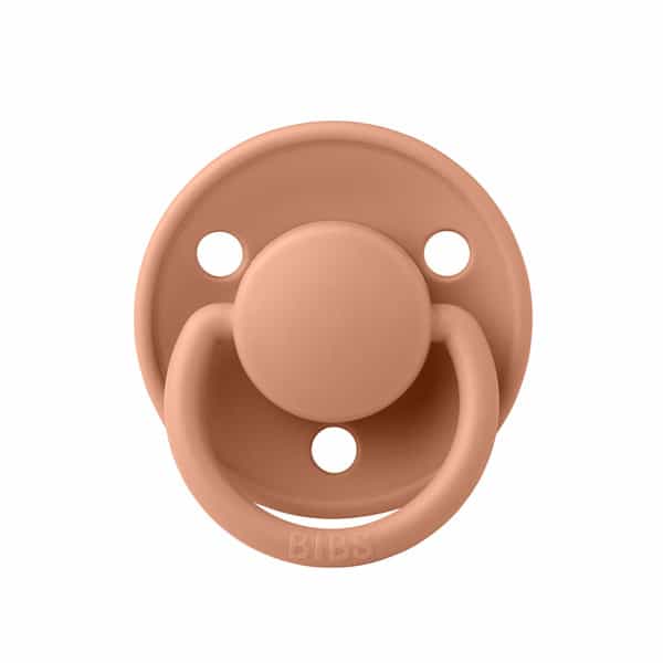 Bibs De Lux 2 Pack Silicone Onesize Vanilla/Peach - 0-3 Years