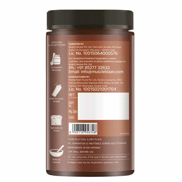 Muscleblaze Fit High Protein Peanut Butter | Crunchy (Dark Chocolate Spread | 750G) | 27G Protein