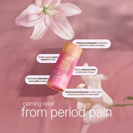 Boheco Bloom Menstrual Pain Relief Roll-On | Ayurvedic Cramp Relief Oil | 10ml